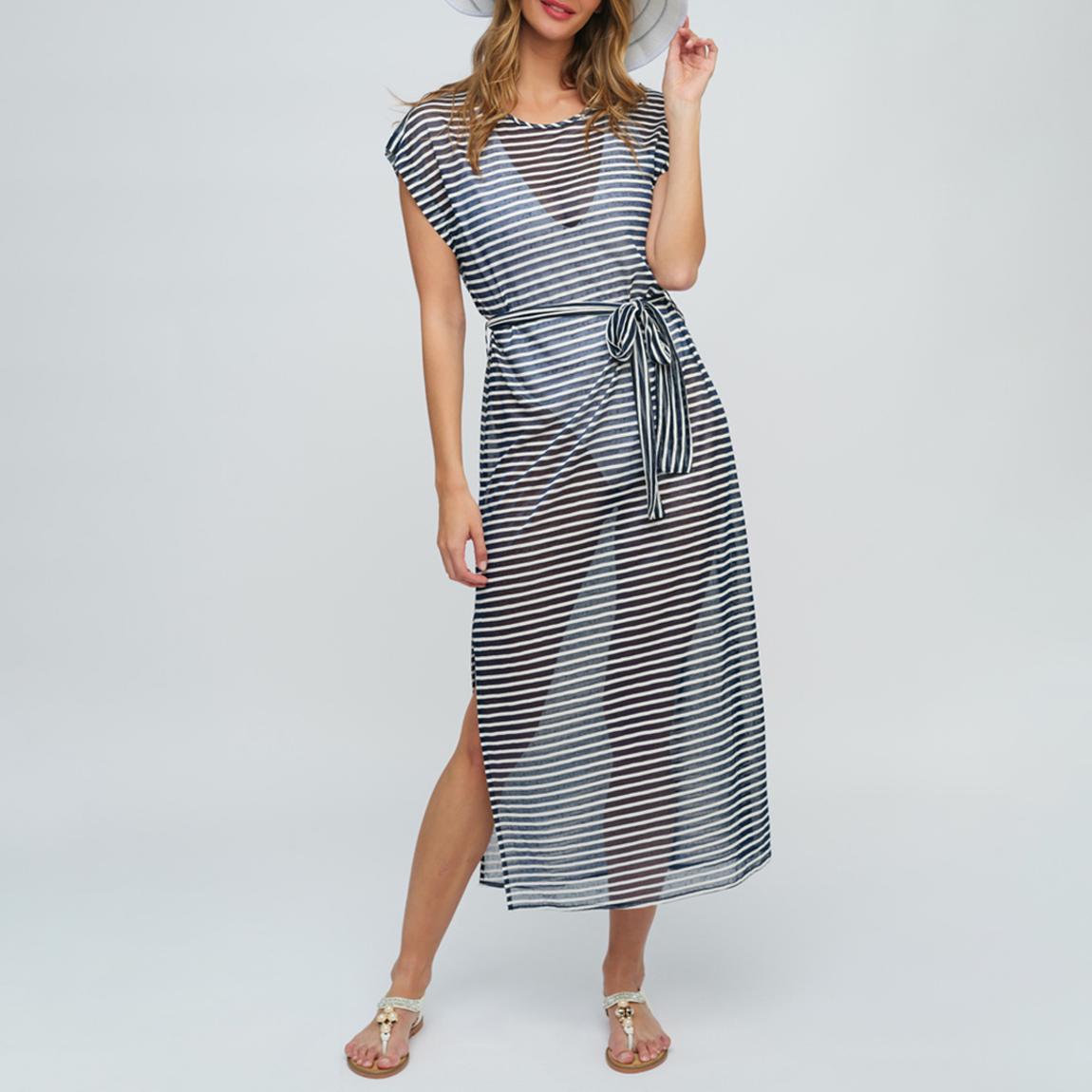 Navy White Flo Maxi Dress main product photo