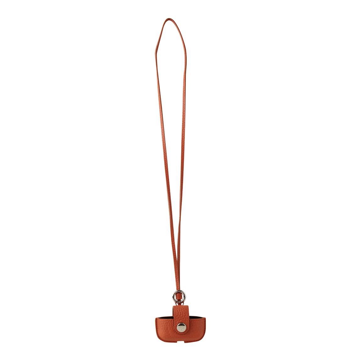 Rust Orange Heavy Grain Leather AirPod 2 Case main product photo