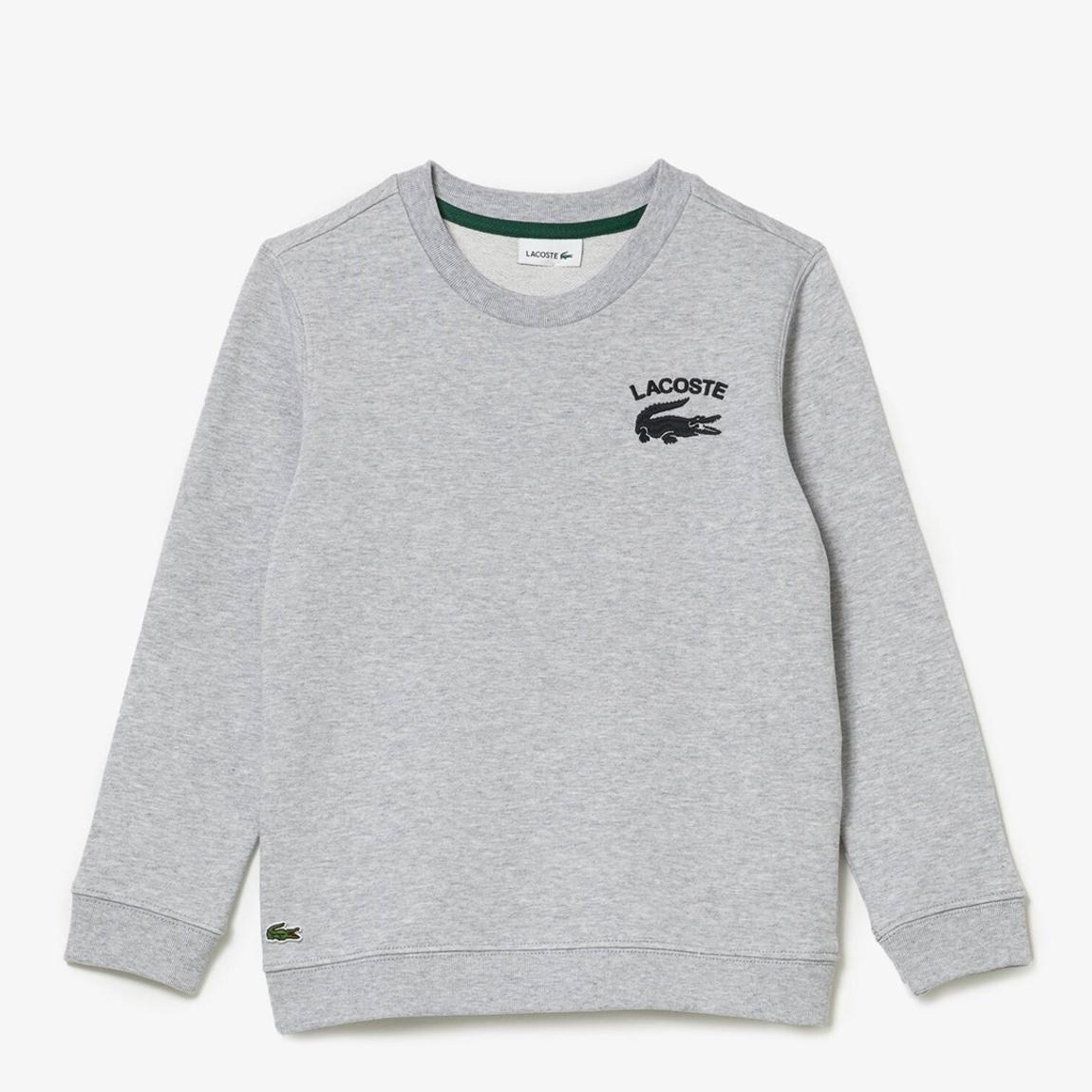 Kid Boy's Grey Logo Crew Neck Jumper main product photo