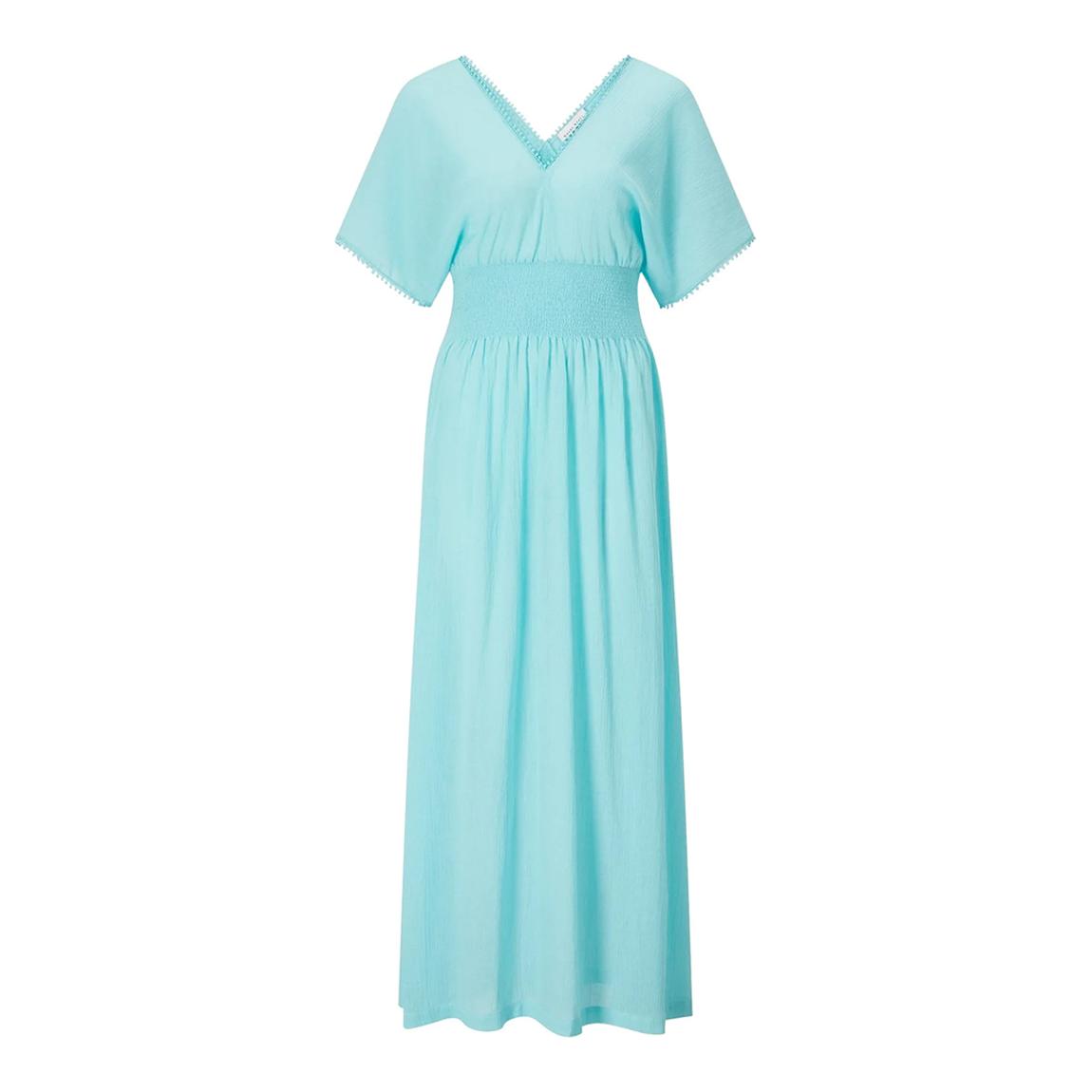 Aqua Smock Waist Maxi Dress main product photo