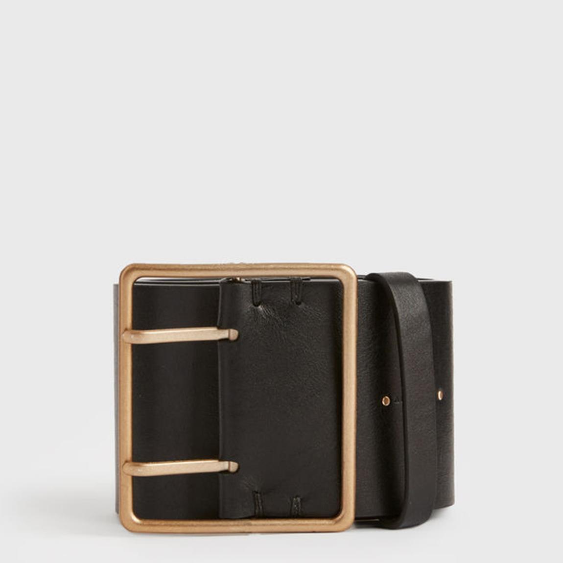 Black Ella Leather Belt main product photo