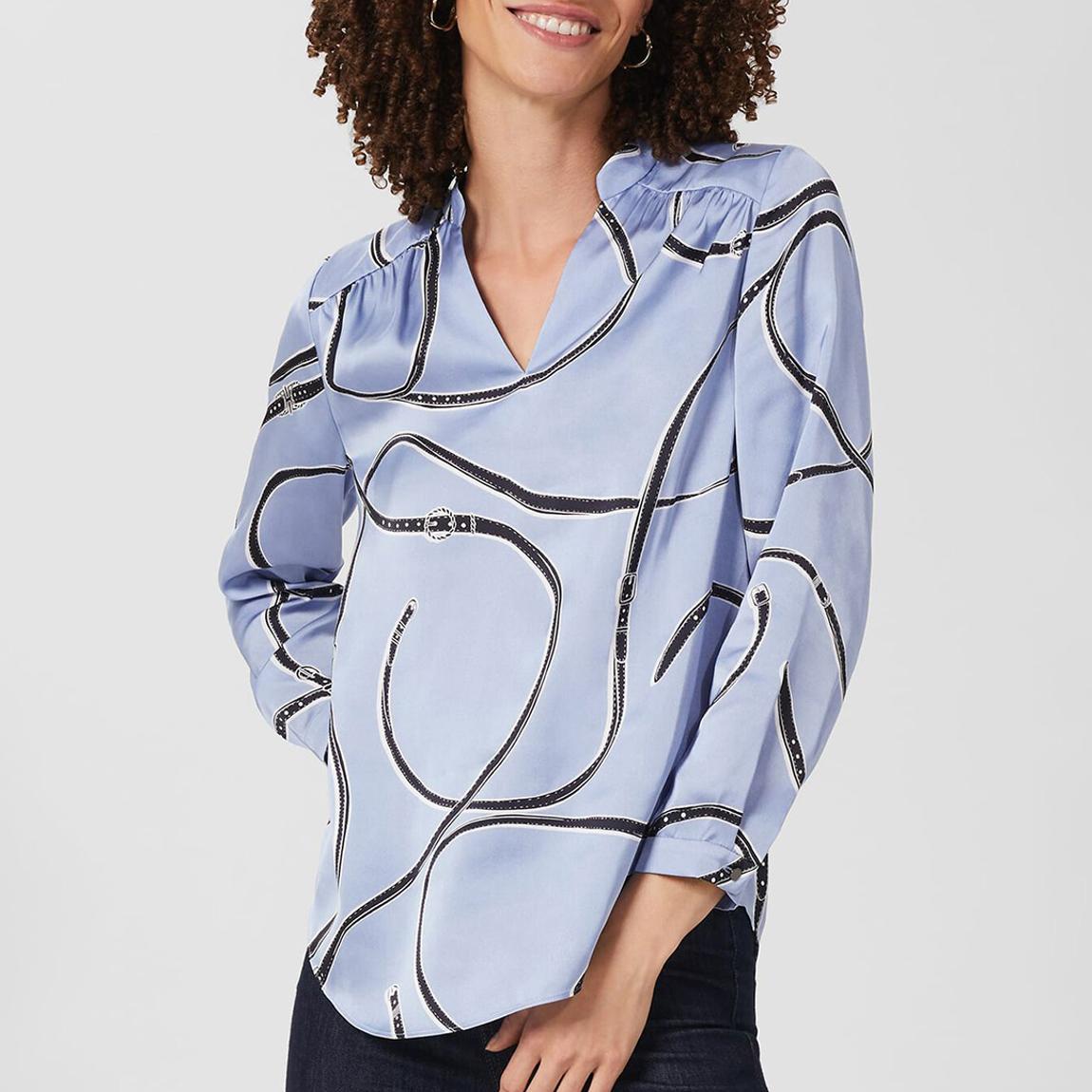 Light Blue Andra Printed Blouse main product photo