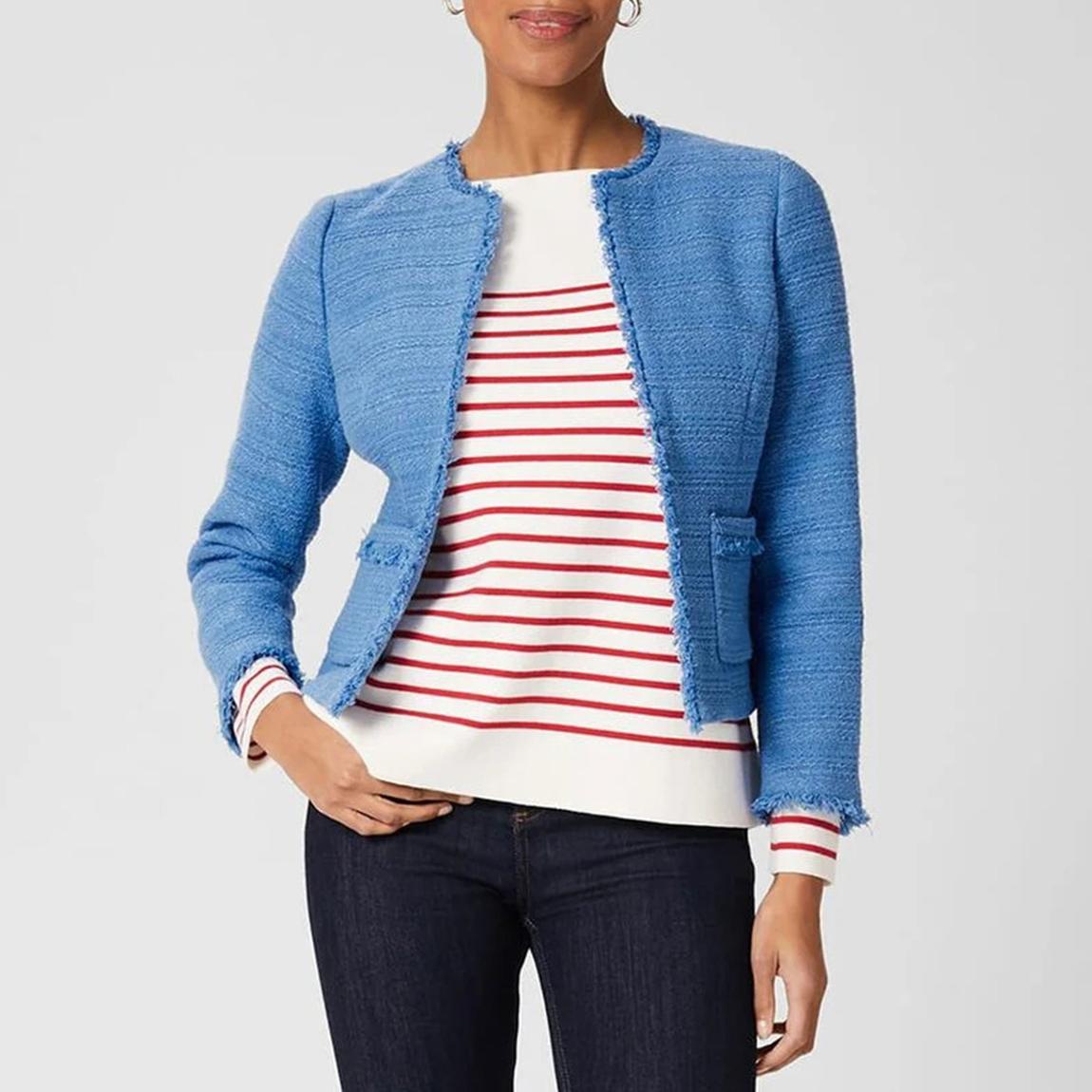 Blue Kathleen Frill Jacket main product photo