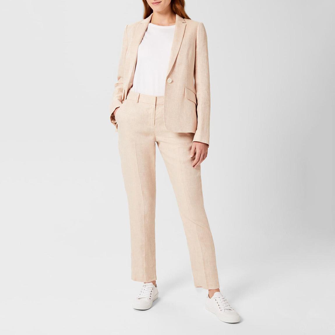 Neutral Petite Ivana Linen Trousers main product photo