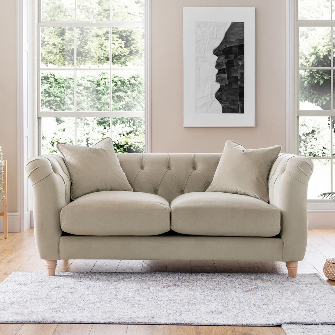 The Soho Medium Sofa, Velvet Putty main product photo