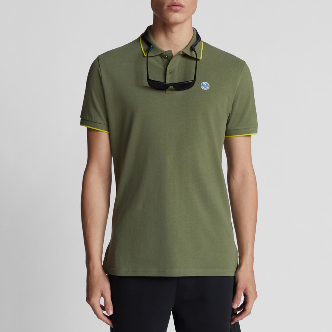 Khaki Logo Detail Cotton Polo Shirt main product photo
