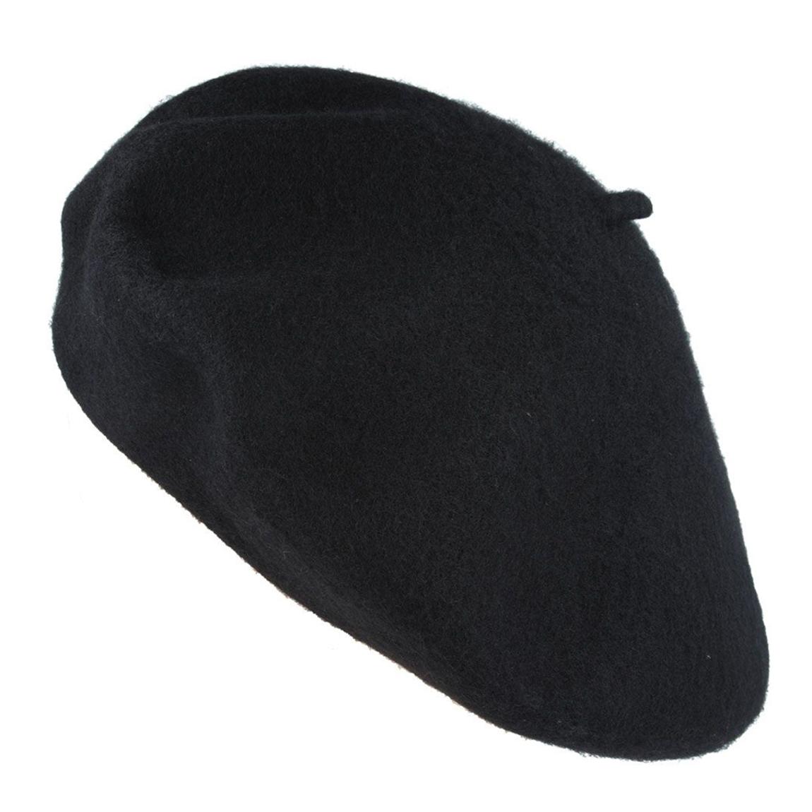 Women's Wool Black Beret main product photo