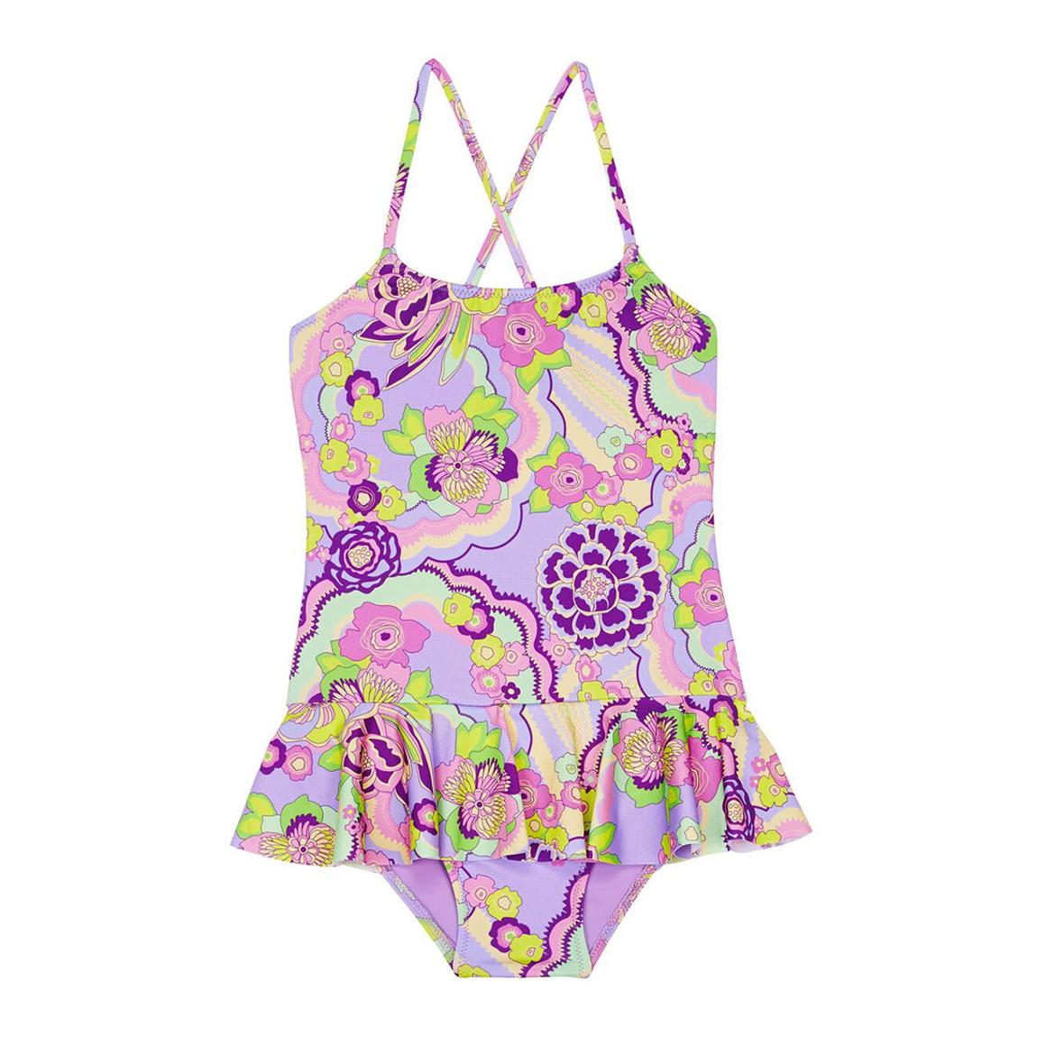 Girls' Swimwear Rainbow Flowers main product photo