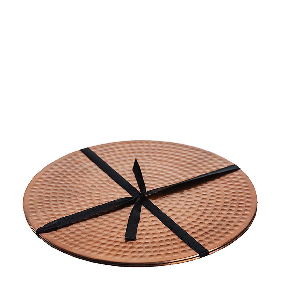 2 Flat Hammered Copper Place Mats main product photo