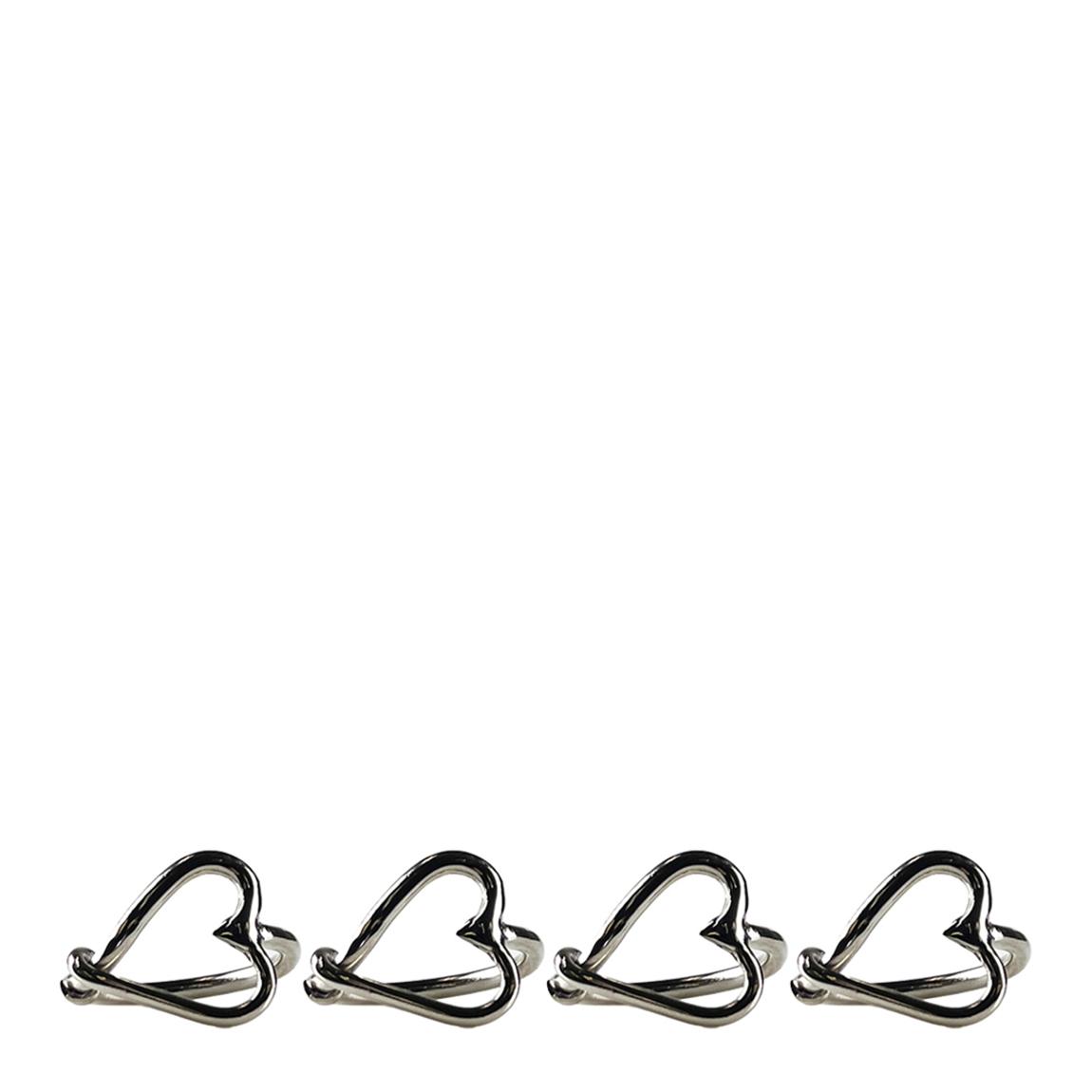 Set of 4 Love Heart Napkin Rings main product photo