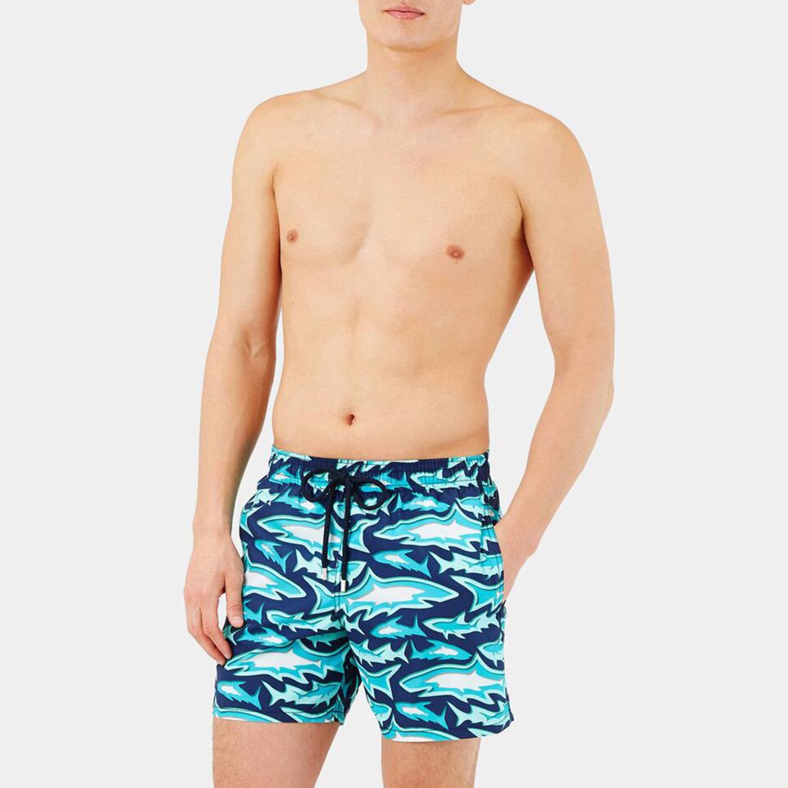 Blue Sharks Swim Trunks main product photo