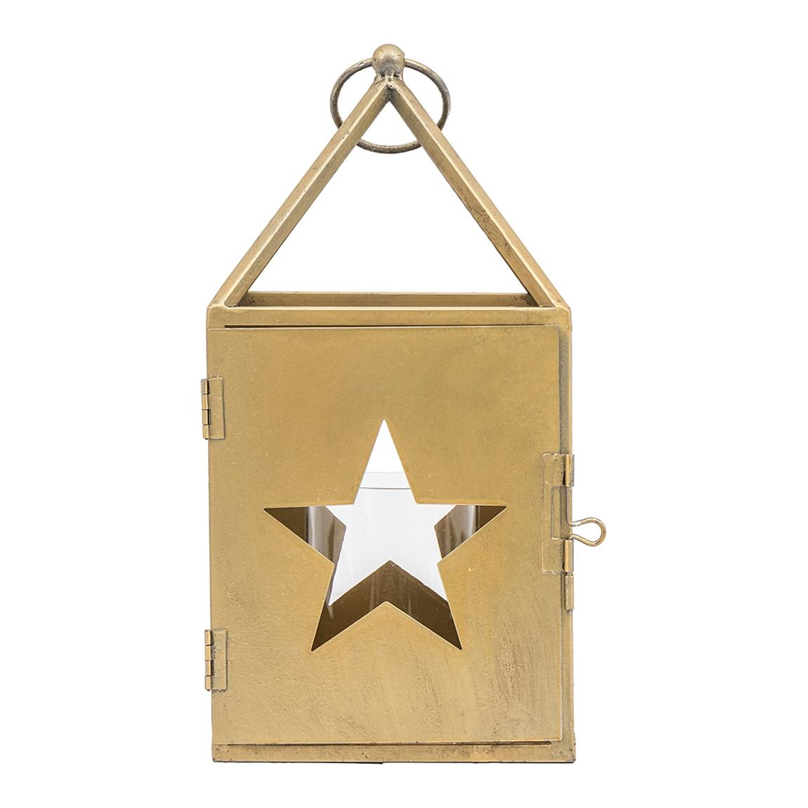 Starry Small Lantern, Antique Gold main product photo