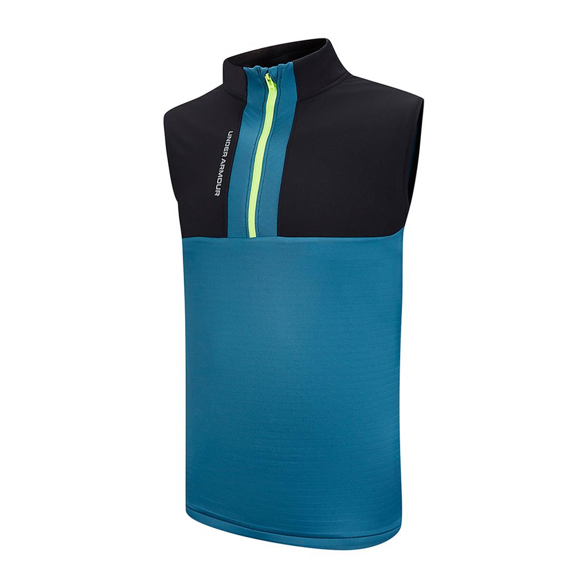 Black/ Blue Storm Water Resistant 1/2 Zip Vest main product photo
