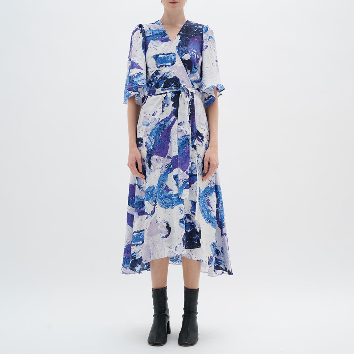 Blue/Multi Elita Wrap Dress main product photo