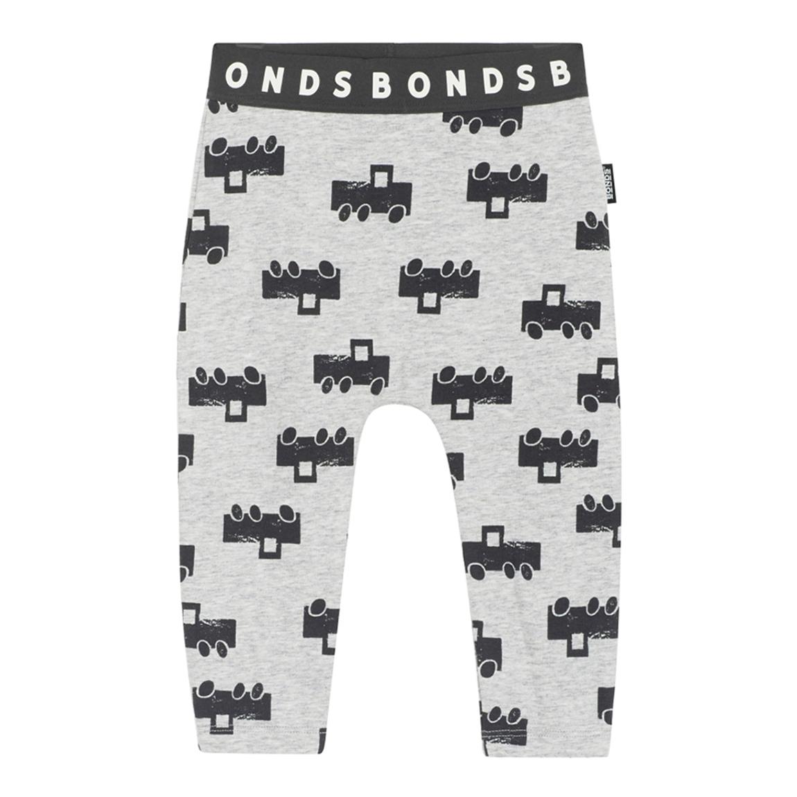 Grey Truck Print Cotton Blend Leggings main product photo