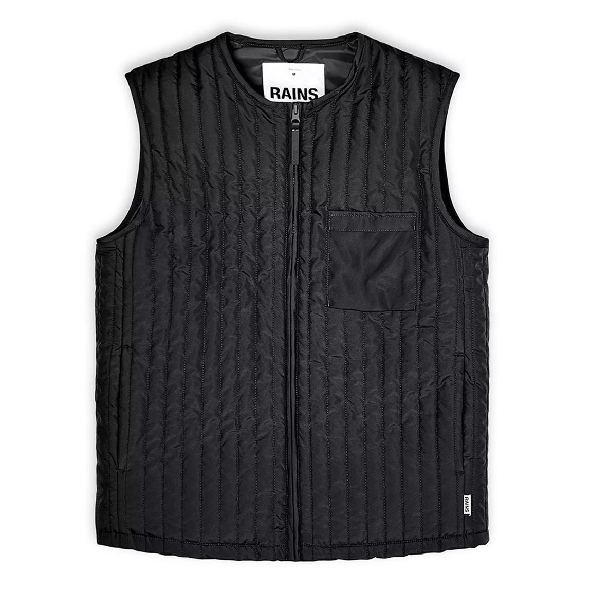 Black Unisex Quilted Vest main product photo