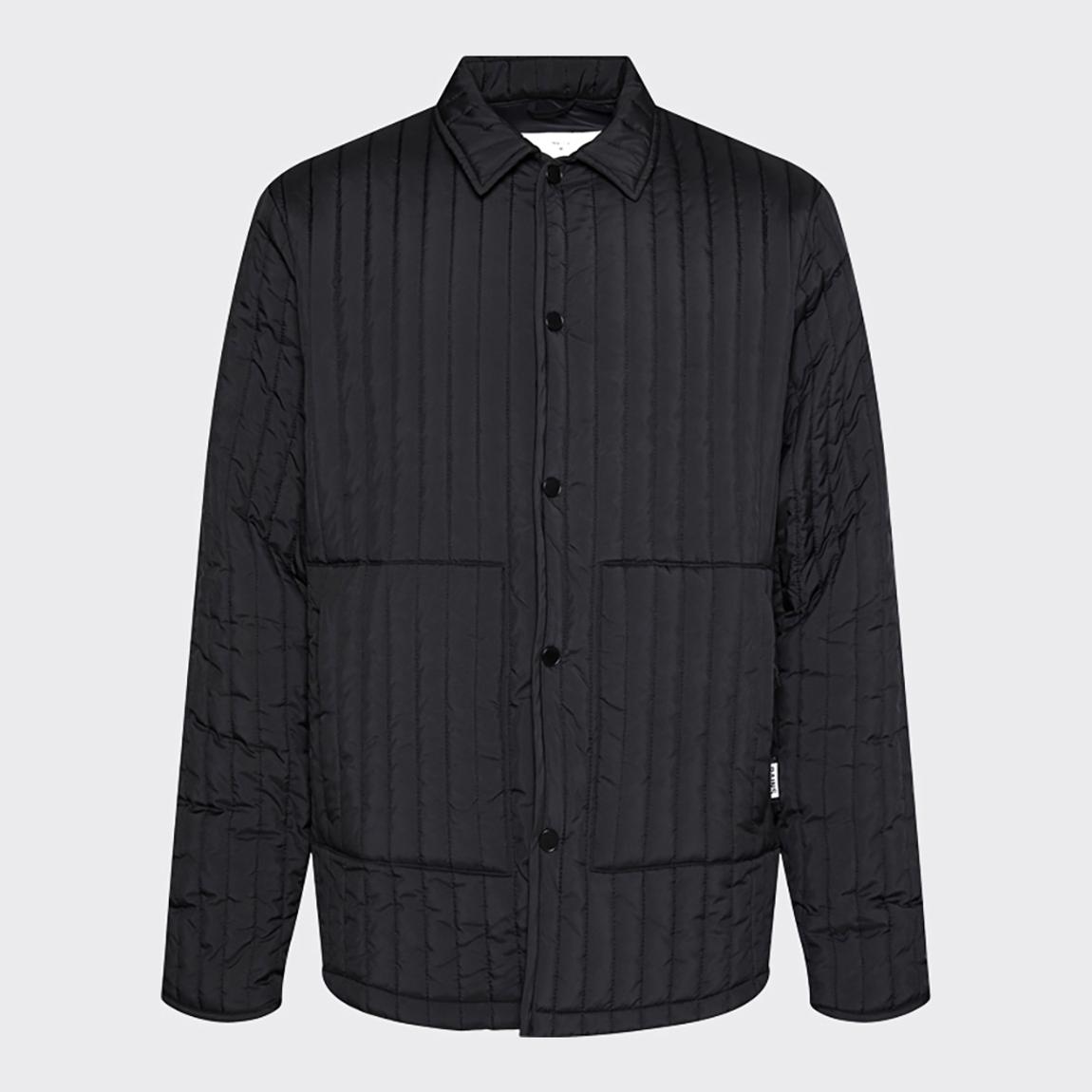 Black Unisex Button Down Shirt Jacket main product photo