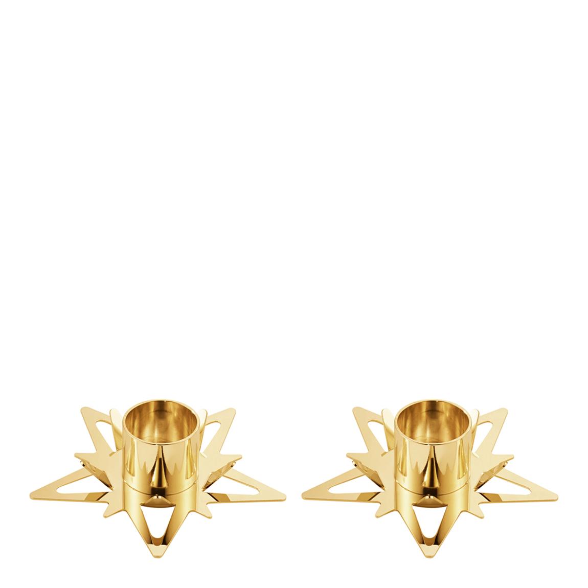 Set of 2 Star Taper Candle Holder main product photo