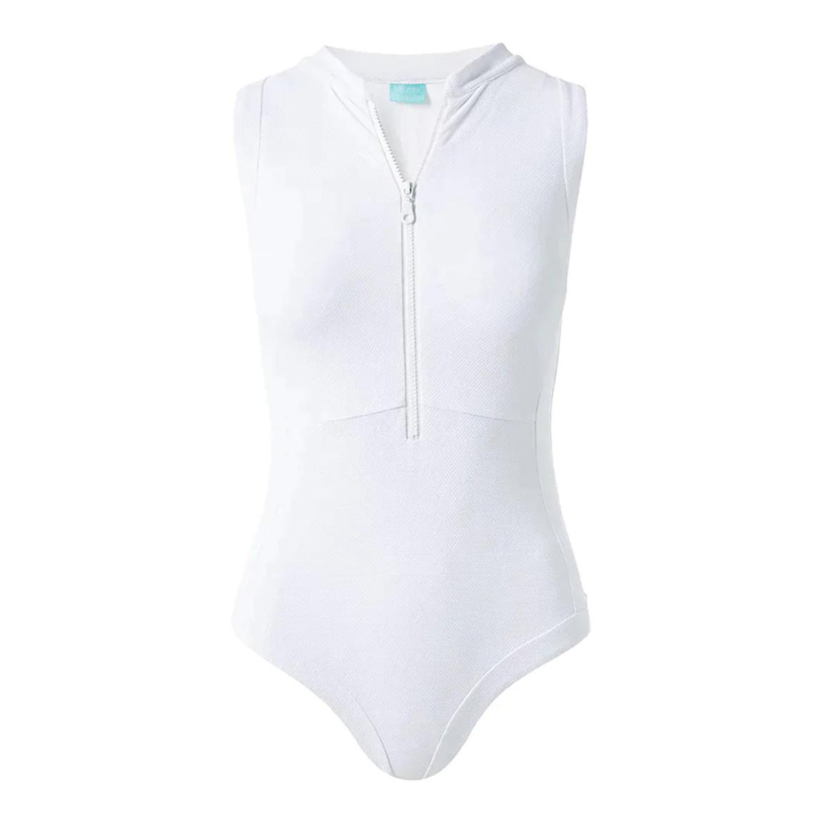 White Atlantic Pique Swimsuit main product photo