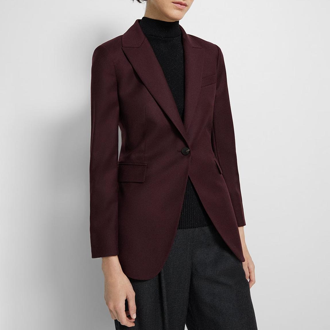 Dark Red Etiennette Wool Jacket main product photo