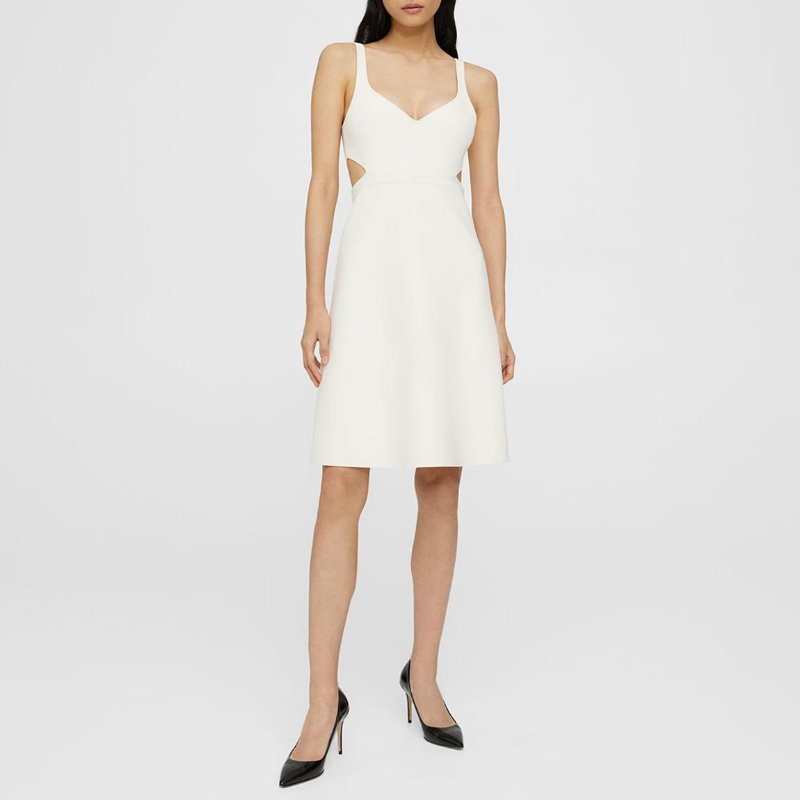 White Cut Out Mini Dress main product photo