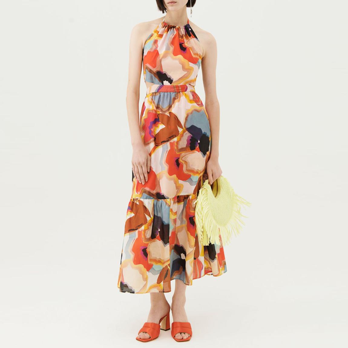 Multi Berger Cotton Silk Blend Dress main product photo
