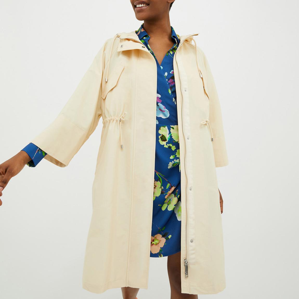 Cream Dicitura Cotton Blend Coat main product photo