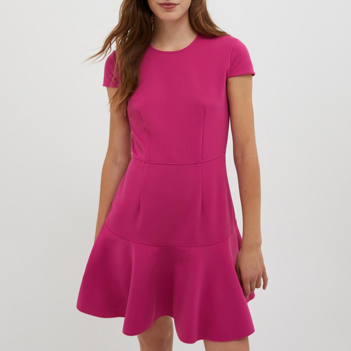 Pink Rispetto Frill Mini Dress main product photo