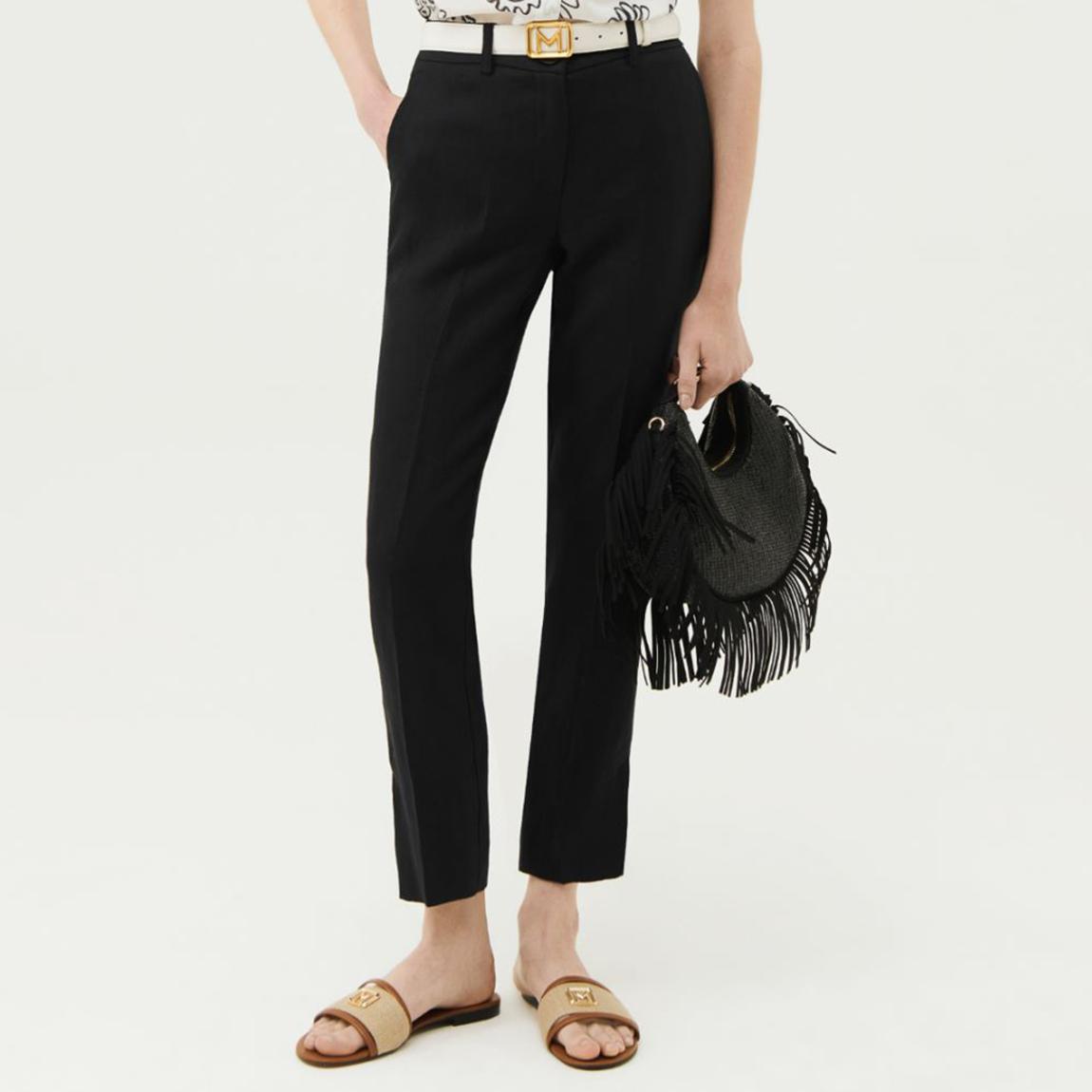 Black Garbata Straight Trousers main product photo