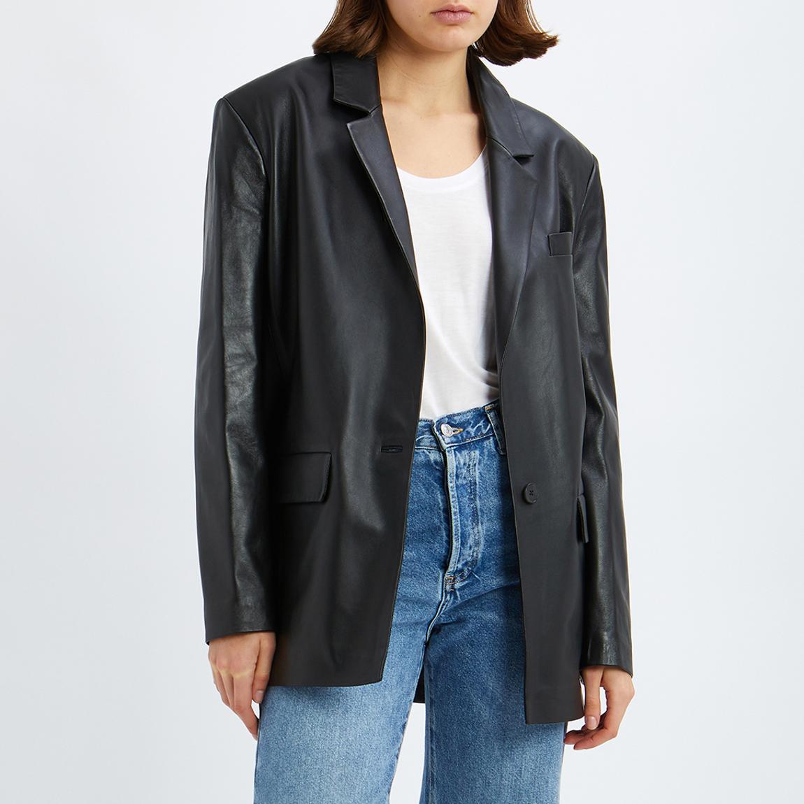 Black Leather Blazer main product photo
