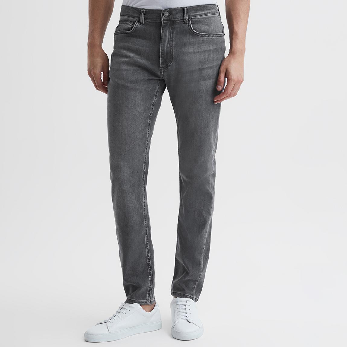Washed Black Harry Skinny Stretch Jeans main product photo