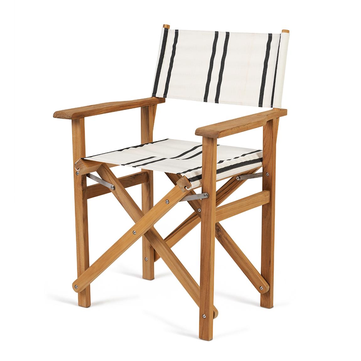 The Directors Chair Table, Malibu Black Stripe main product photo