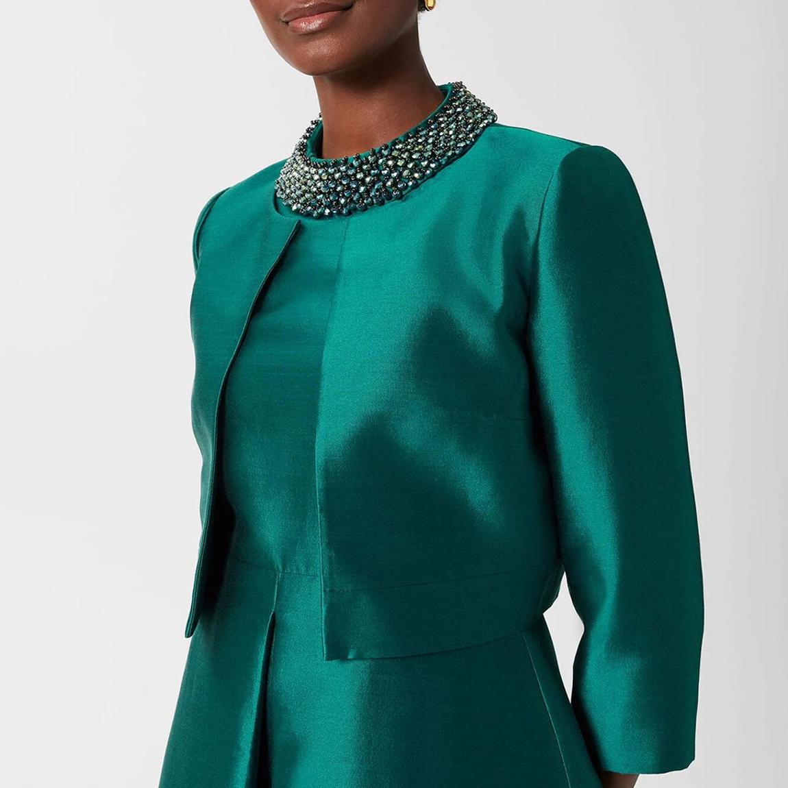 Green Christie silk Wool Blend Blazer main product photo