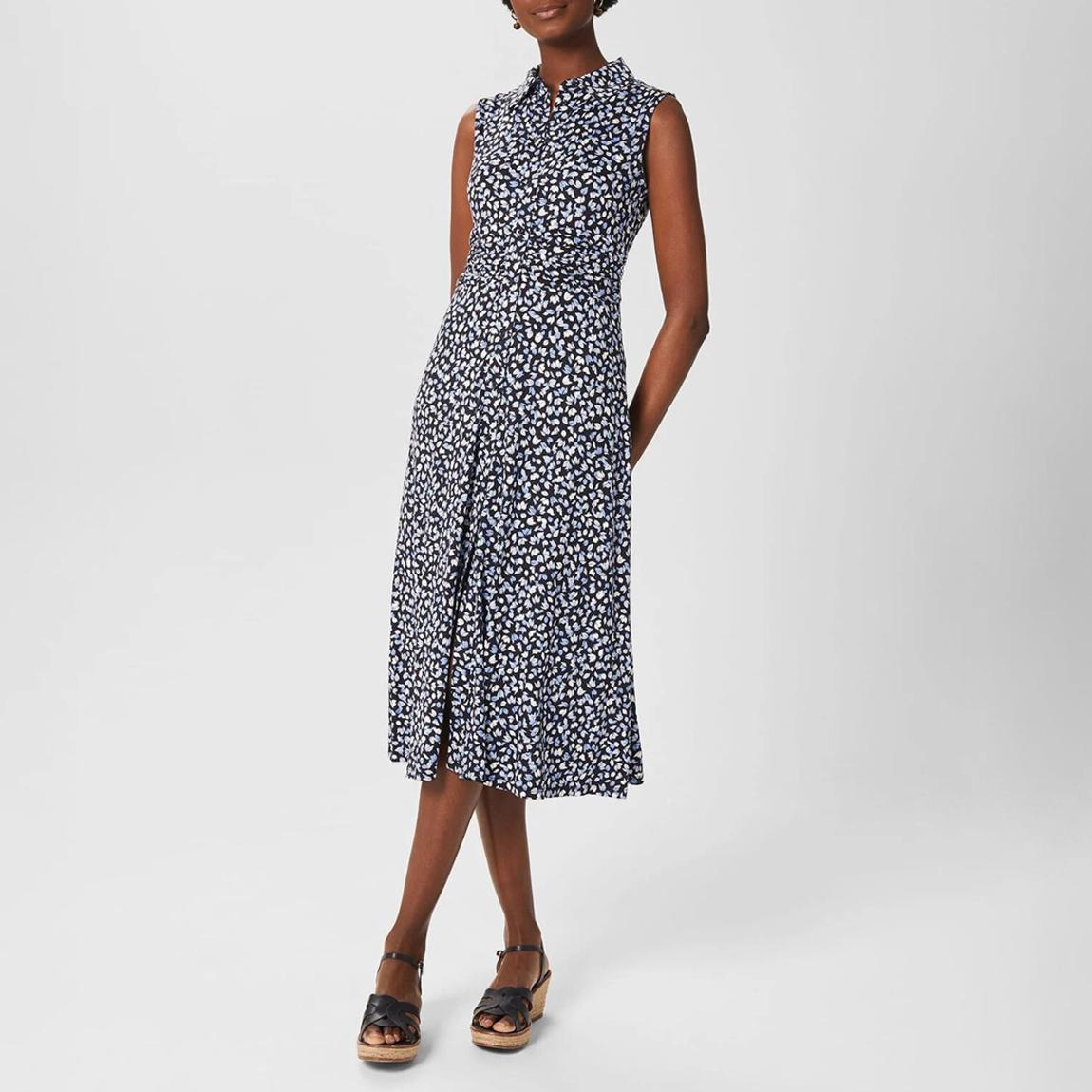 Navy Agnes Printed Dress main product photo