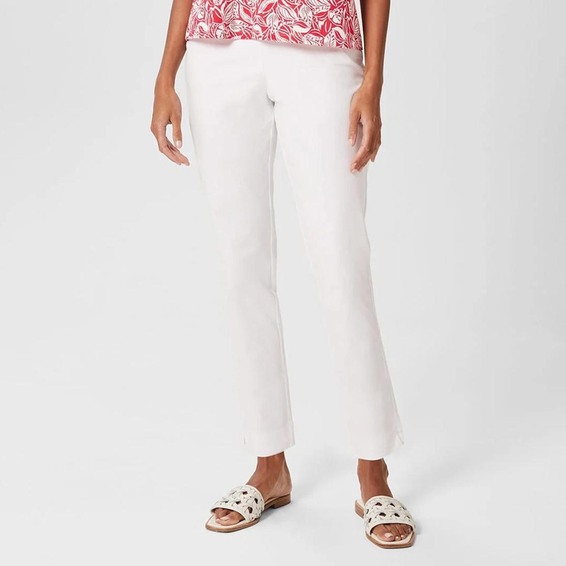 White Kaya Capri Cotton Trousers main product photo
