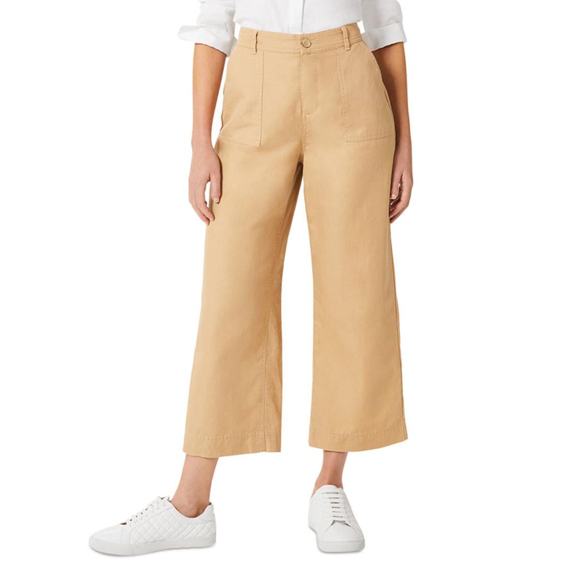 Camel Dora Crop Linen Trousers main product photo