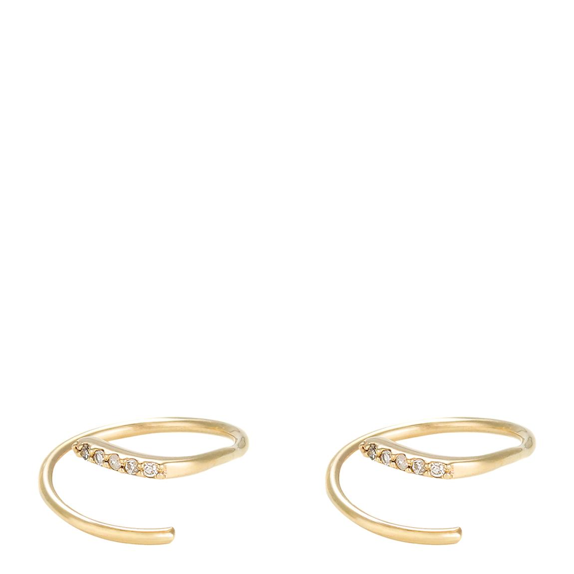 Silver Diamond Embellished Sheaf Ring main product photo