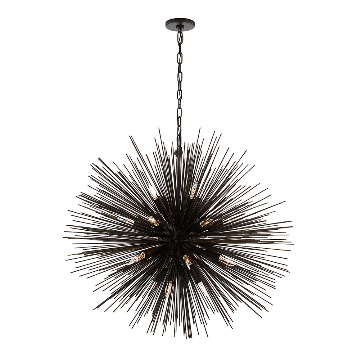 Strada Large Round Chandelier in Aged Iron main product photo