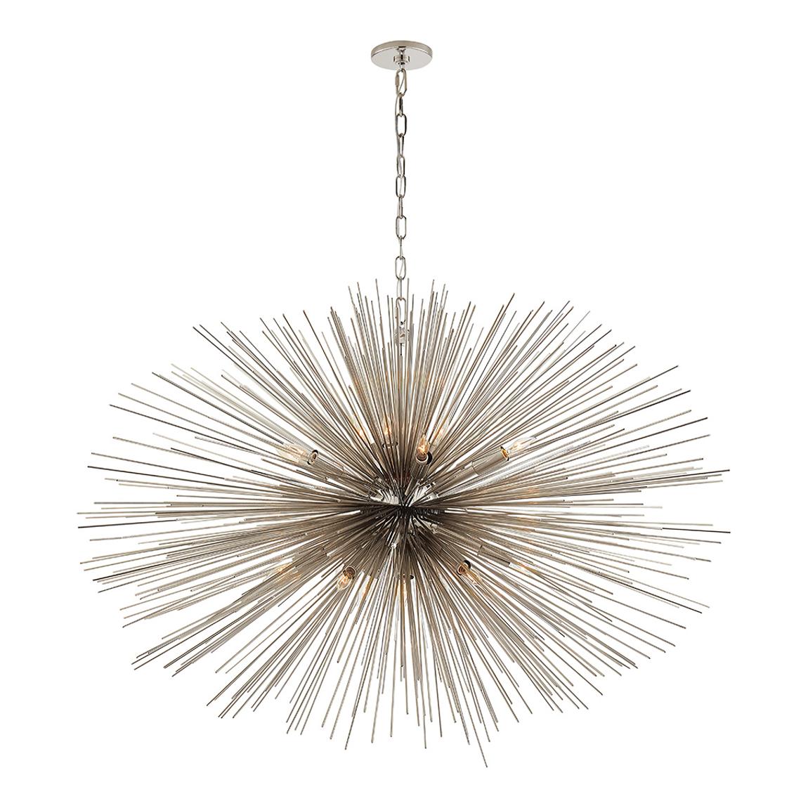 Strada Large Oval Chandelier in Polished Nickel main product photo