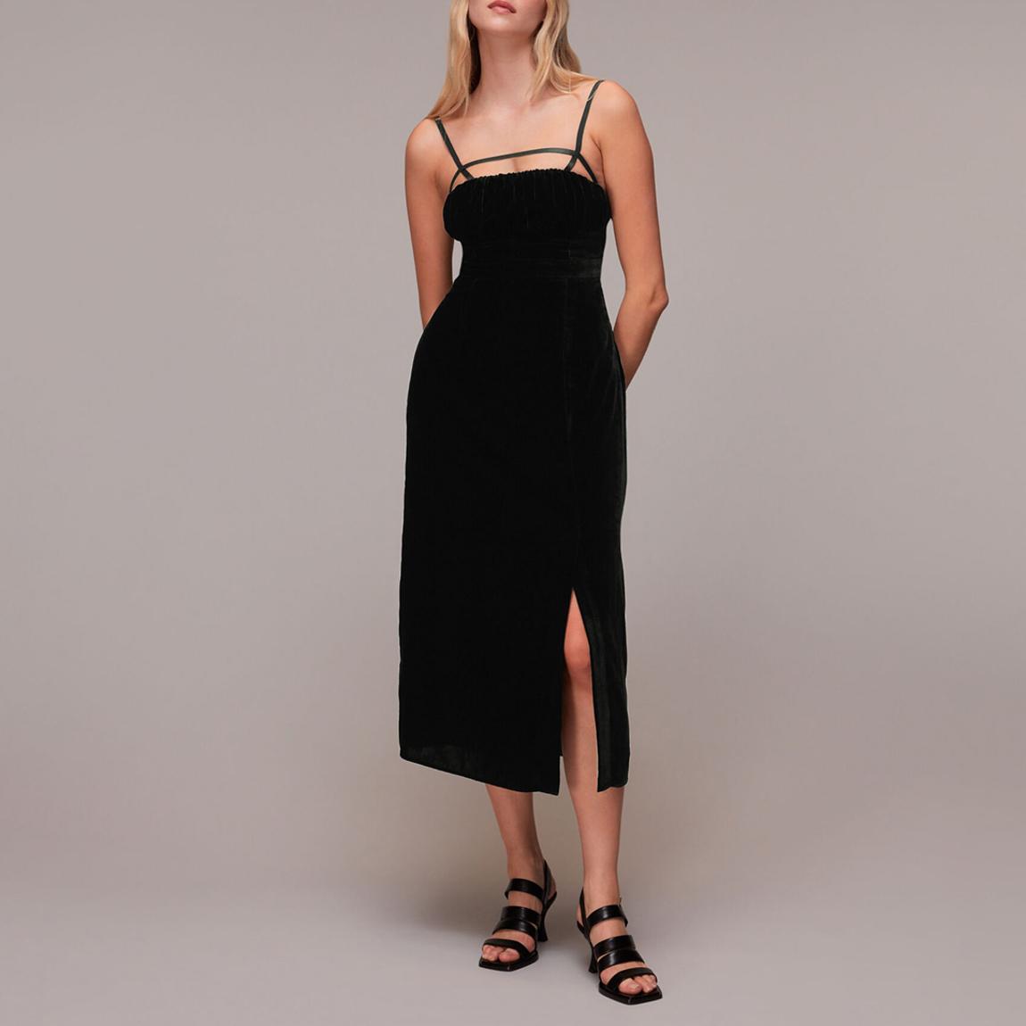 004035927 01 Cut Out Velvet Slip Dress - 01 main product photo