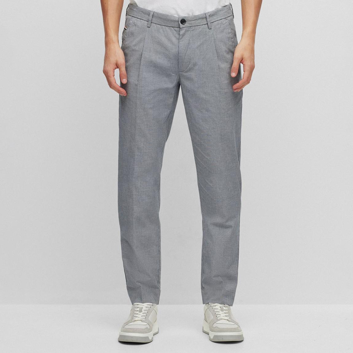 Grey Kaito Cotton Blend Trousers main product photo