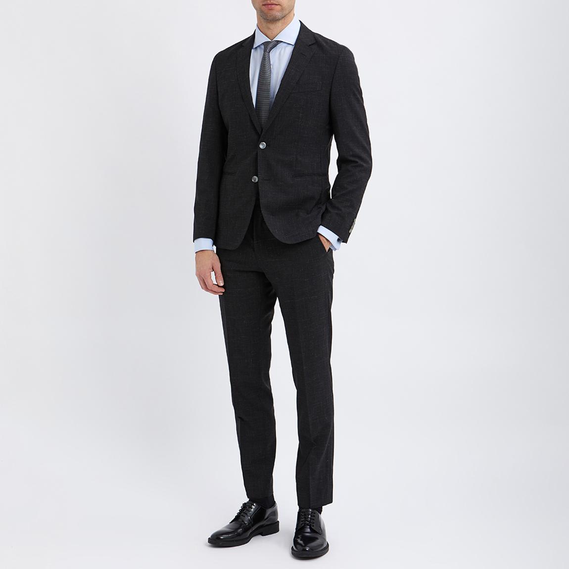 Black Huge 2 Piece Wool Blend Suit main product photo