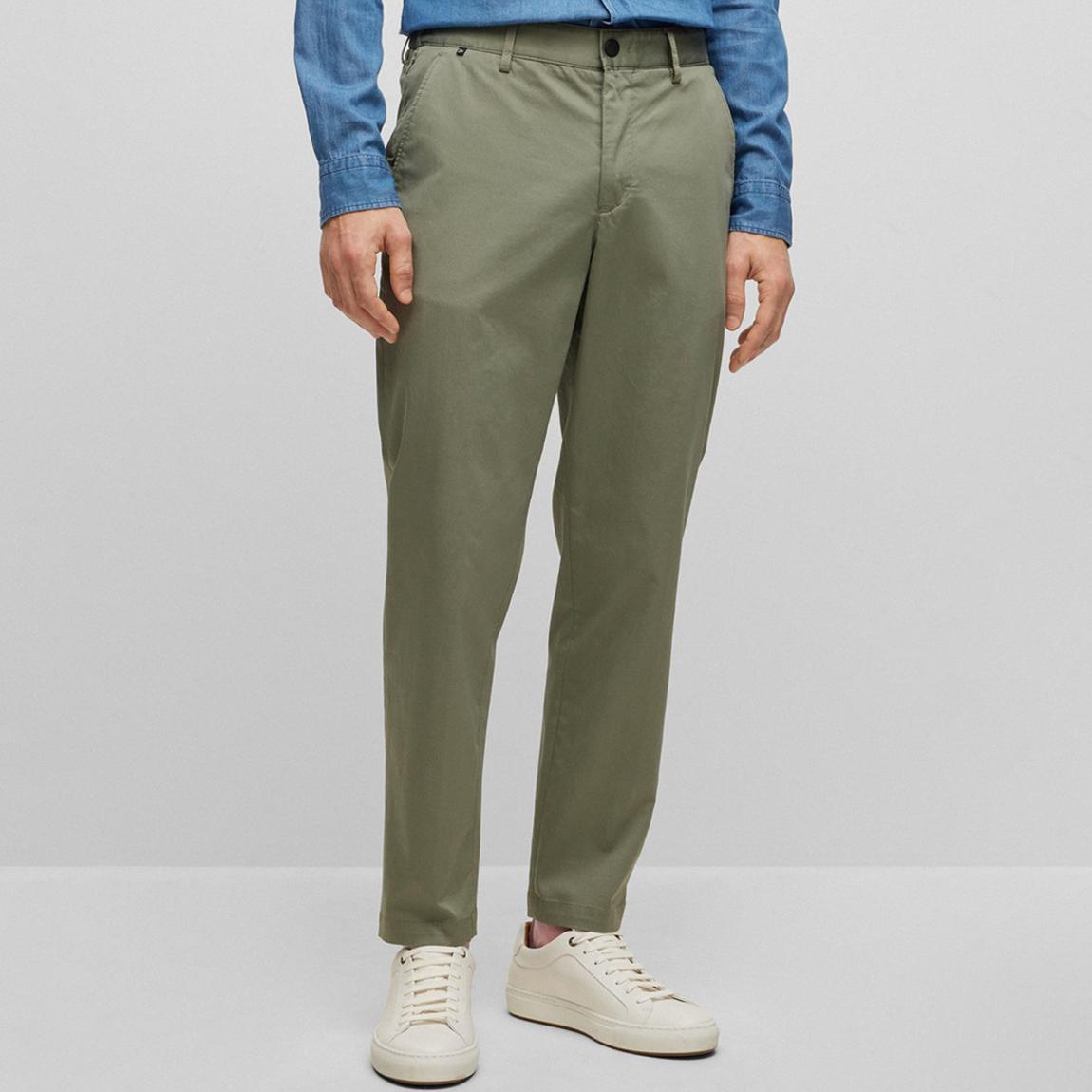 Green Perin Cotton Blend Suit Trousers main product photo