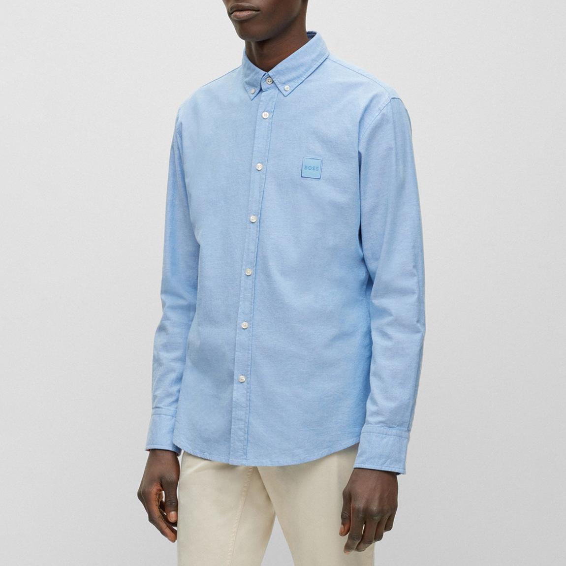 Light Blue Mabsoot Stretch Cotton Shirt main product photo