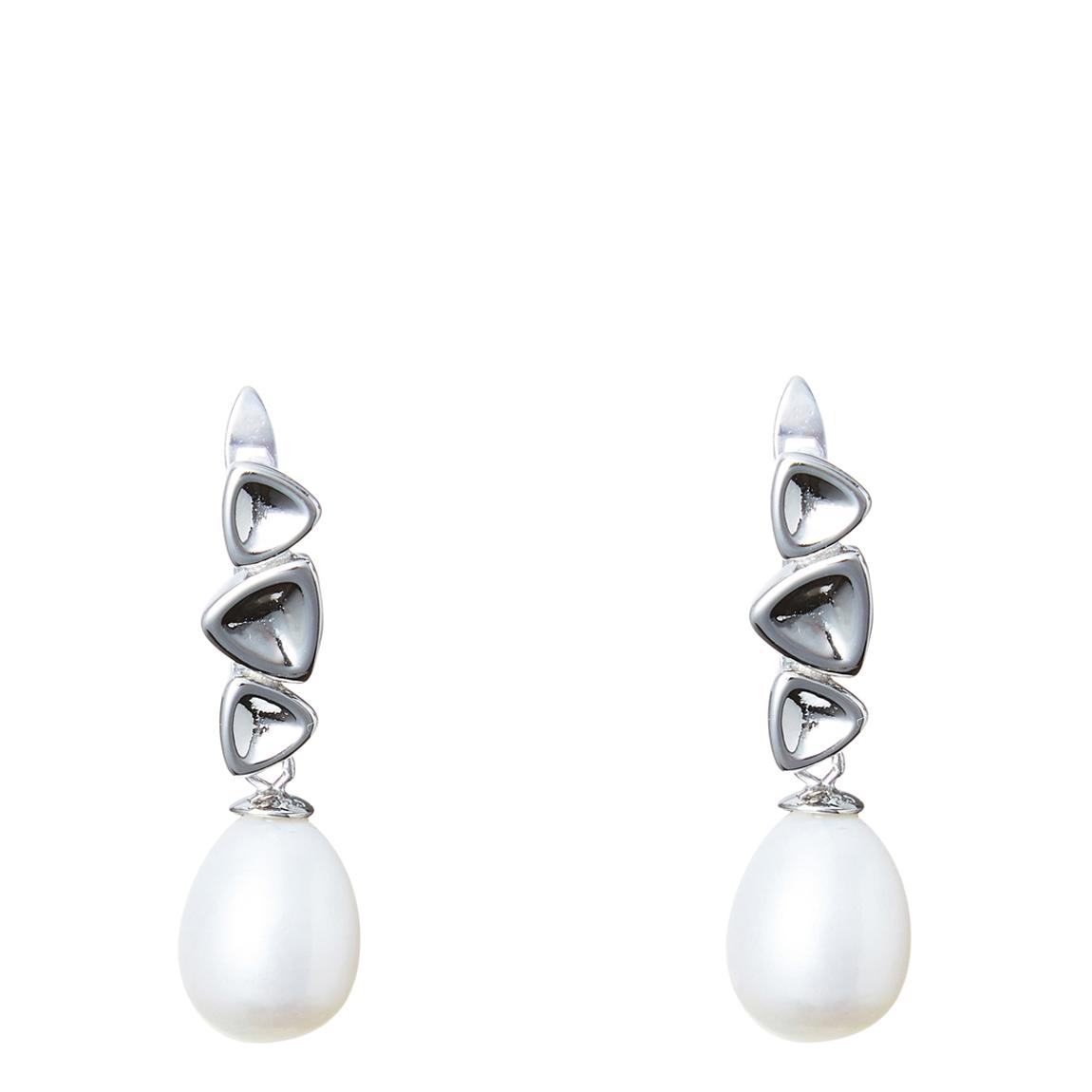 White Freshwater Pearl Drop Earrings main product photo