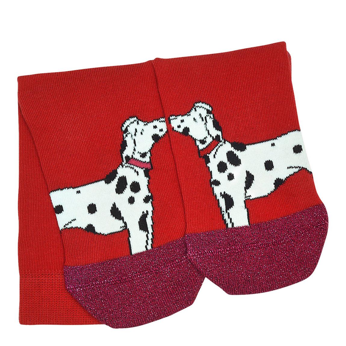 Bright Red Christmas Dogs 1Pk Dog Socks main product photo