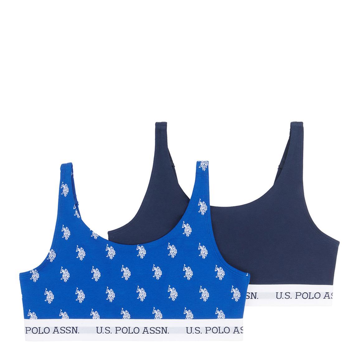Blue 2 Pack Cotton Bralette main product photo