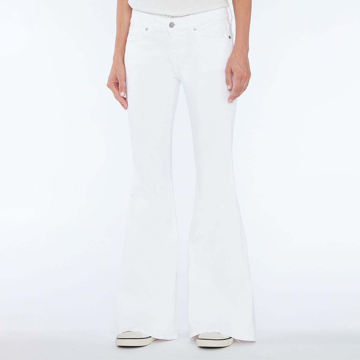 White Flare Stretch Jeans main product photo