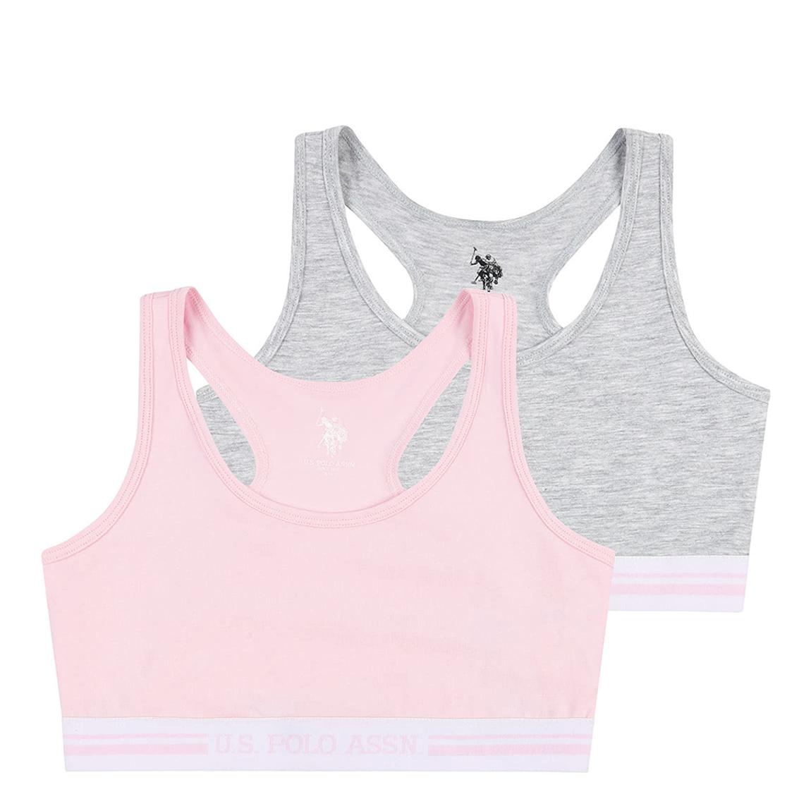 Teen Girl's Pink 2 Pack Cotton Blend Bralettes main product photo