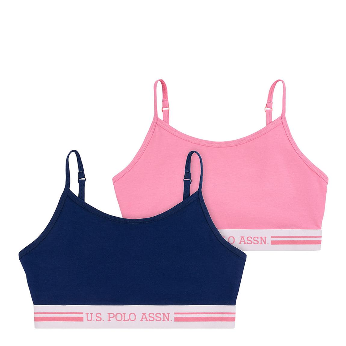 Teen Girl's Navy 2 Pack Cotton Blend Bralettes main product photo